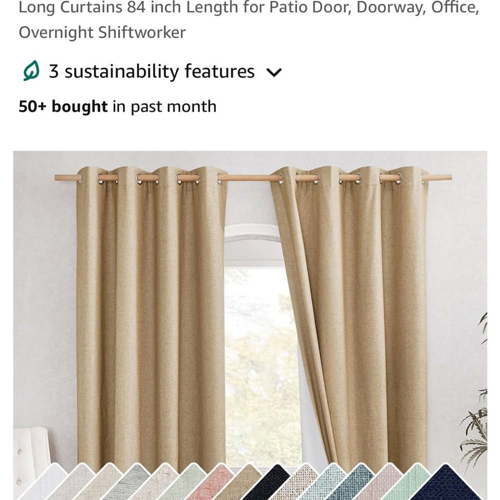 **NEW** Black out curtains from Amazon -ordered wrong color.